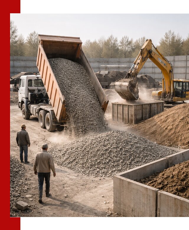 Доставка нерудных материалов с погрузкой и разгрузкой в Геленджике