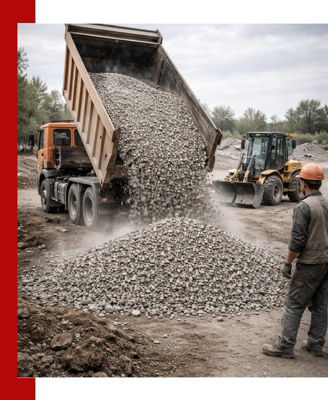 Доставка щебня в Геленджике крупными и мелкими фракциями