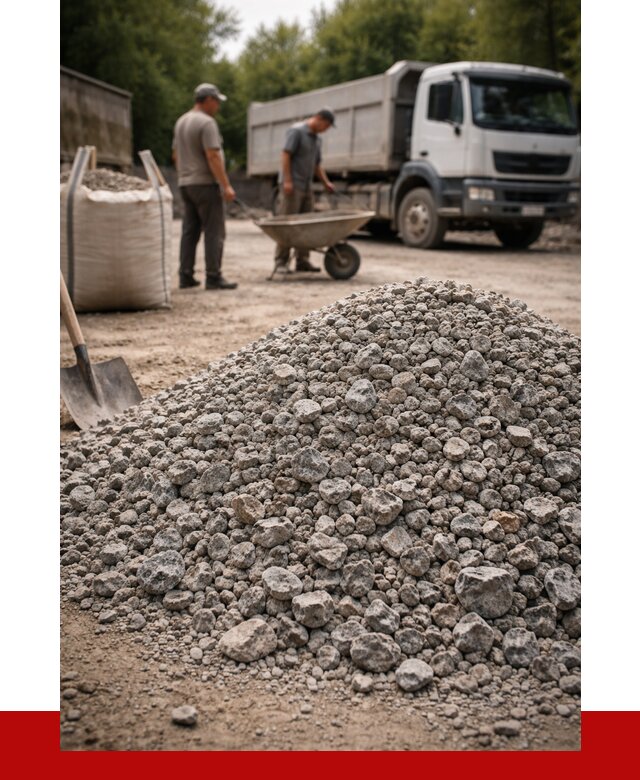 Гранитный щебень фракция 20-40 в Геленджике от 3326 руб. ПРОНЕРУДГлн