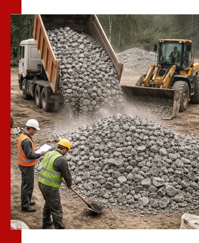 Гранитный щебень фракция 70-150 доставка в Геленджике