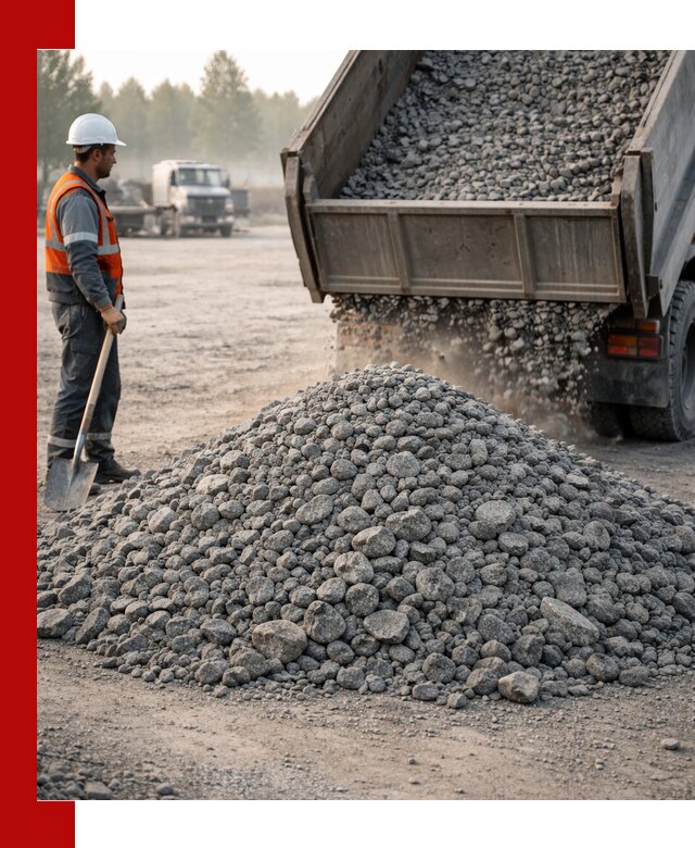 Гранитный щебень фракции 100–201 для строительства в Геленджике