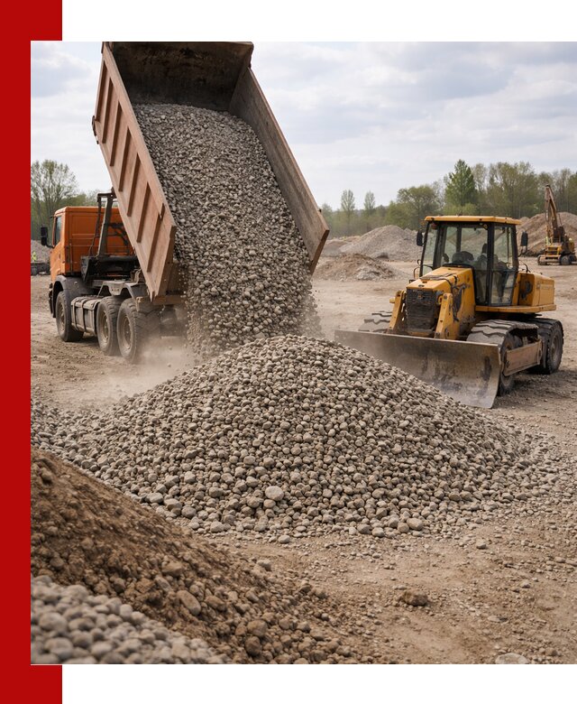 Доставка гравийного щебня фракции 40-70 в Геленджике