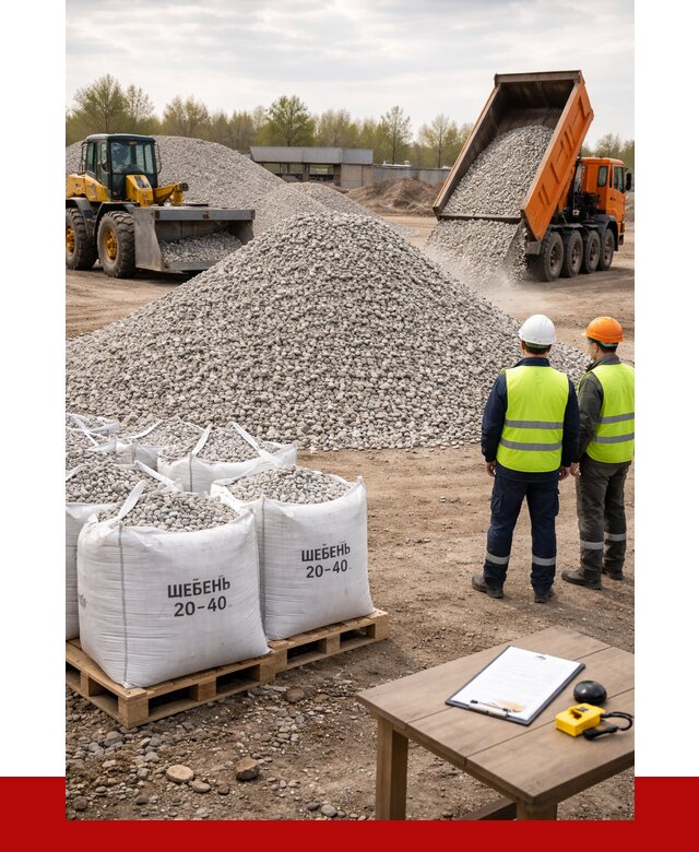 Известняковый щебень 20-40 в Геленджике от 2183 р. ПРОНЕРУДГлн