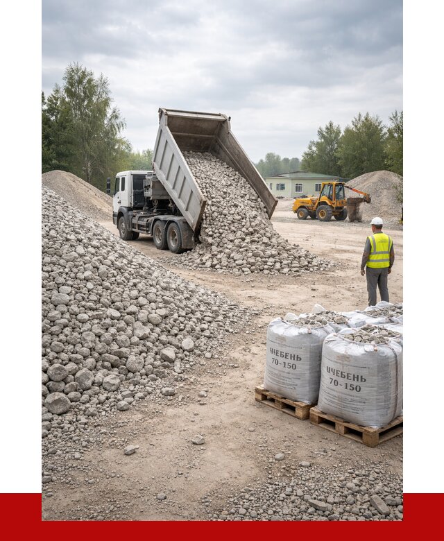 Известняковый щебень фракция 70-150 в Геленджике от 1299 р. | ПРОНЕРУДГлн