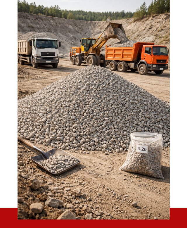 Доломитовый щебень фр. 5-20 в Геленджике от 4365 р. | ПРОНЕРУДГлн