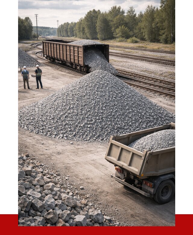 Железнодорожный щебень 20-60 в Геленджике от 1767 р. | ПРОНЕРУДГлн