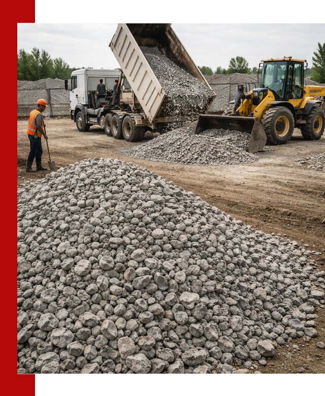 Доставка бетонного щебня фракции 40-70 в Геленджике