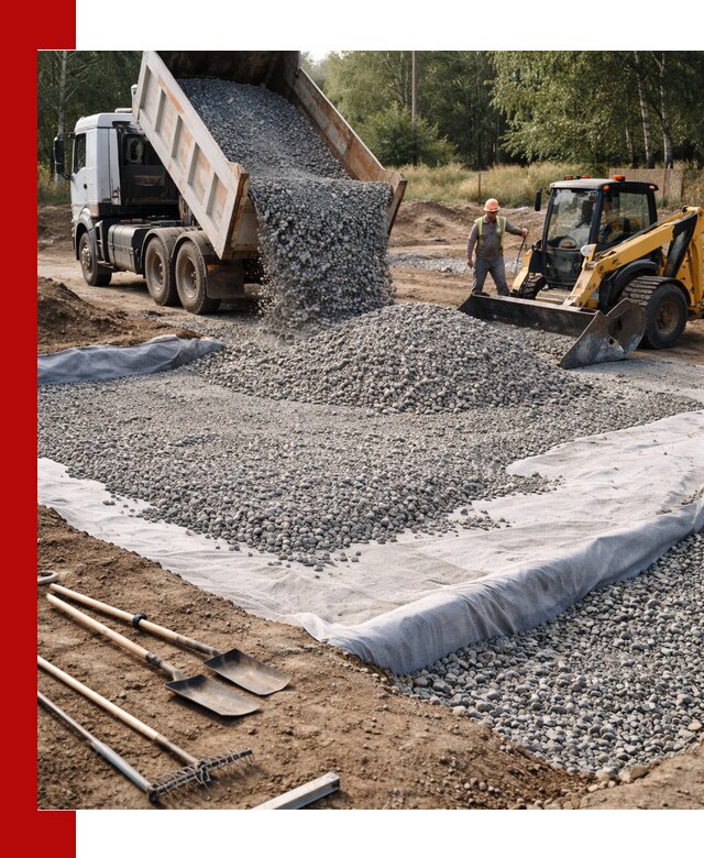 Щебень для фундамента с доставкой в Геленджике