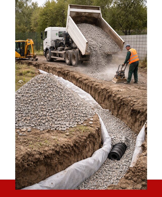 Щебень для дренажа в Геленджике от 1923 р., ПРОНЕРУДГлн доставка