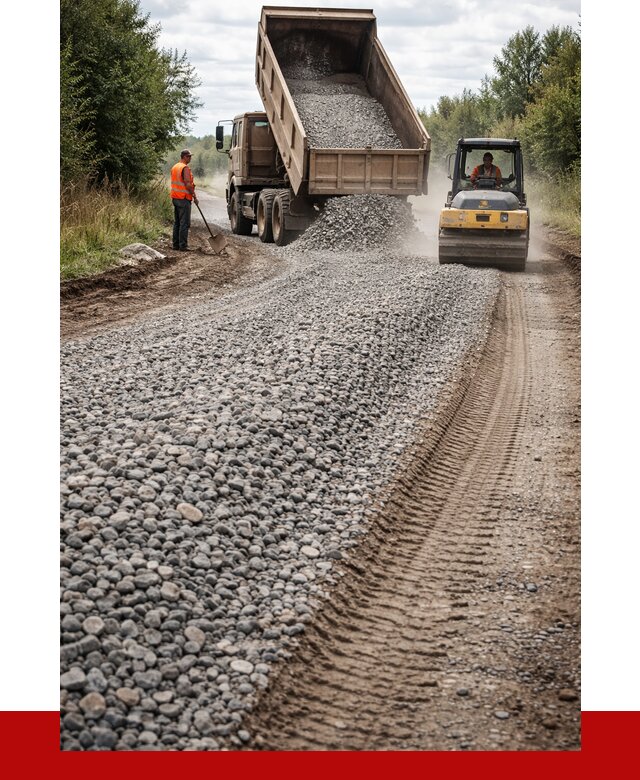 Щебень для отсыпки дороги в Геленджике от 2806 р. ПРОНЕРУДГлн
