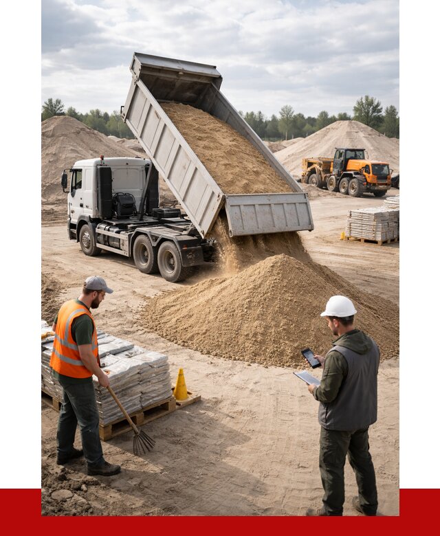 Карьерный песок с доставкой в Геленджике от 3742 р. ПРОНЕРУДГлн