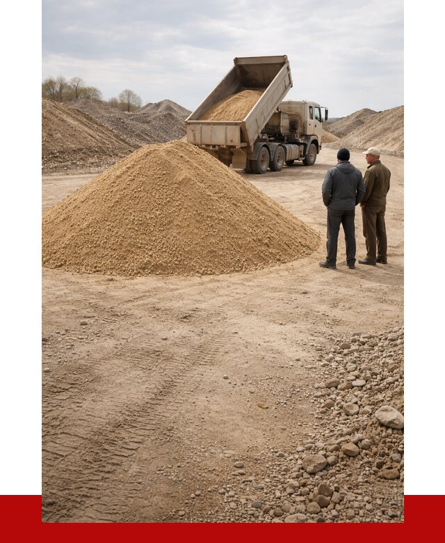 Карьерный песок крупнозернистый в Геленджике от 8835 р | ПРОНЕРУДГлн