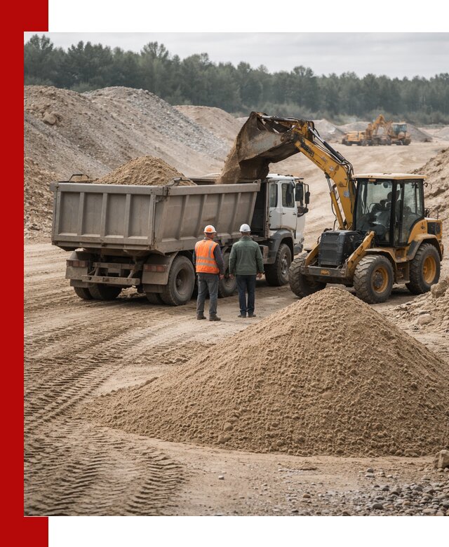 Карьерный среднезернистый песок с доставкой в Геленджике