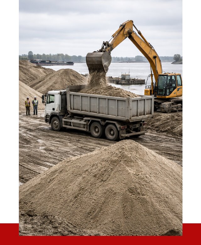 Купить речной песок навалом в Геленджике от 1871 р., ПРОНЕРУДГлн