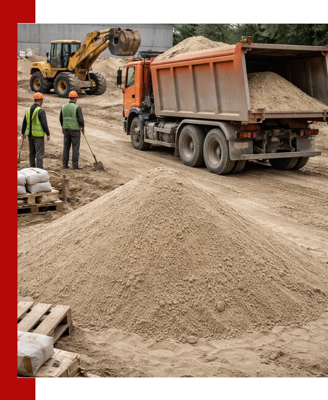 Доставка и продажа мытого речного песка в Геленджике