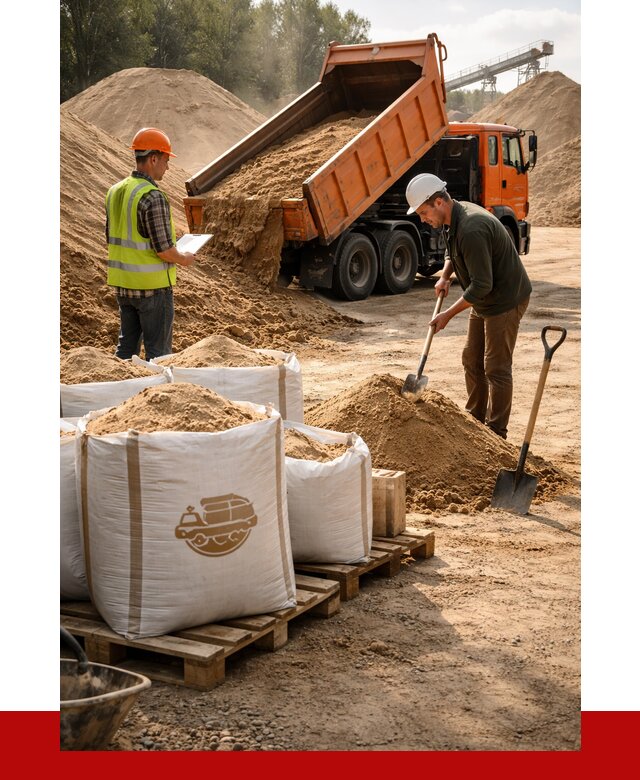 Строительный песок в Геленджике от 2287 р. с доставкой, ПРОНЕРУДГлн