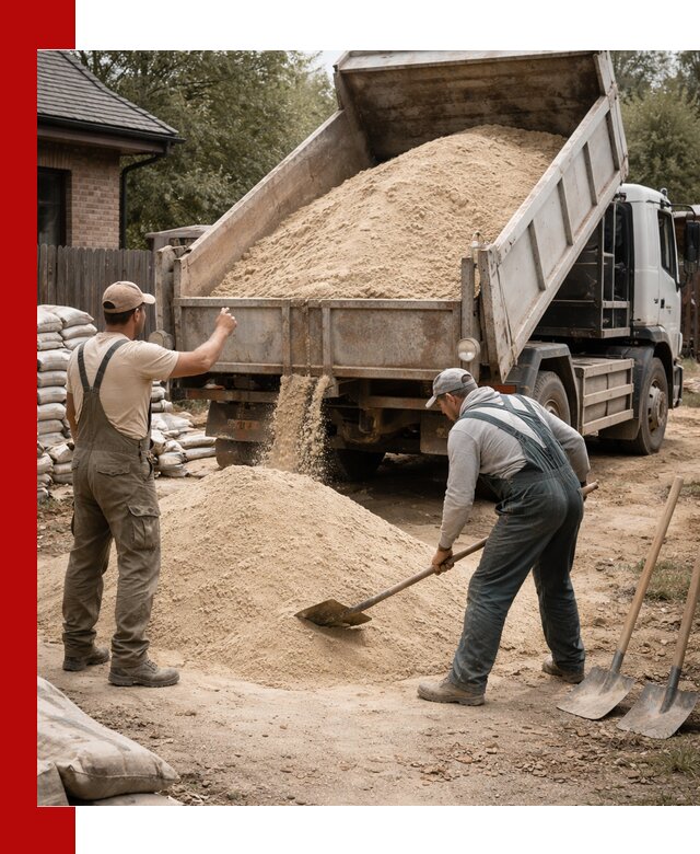 Песок для штукатурки с доставкой в Геленджике качественный и чистый