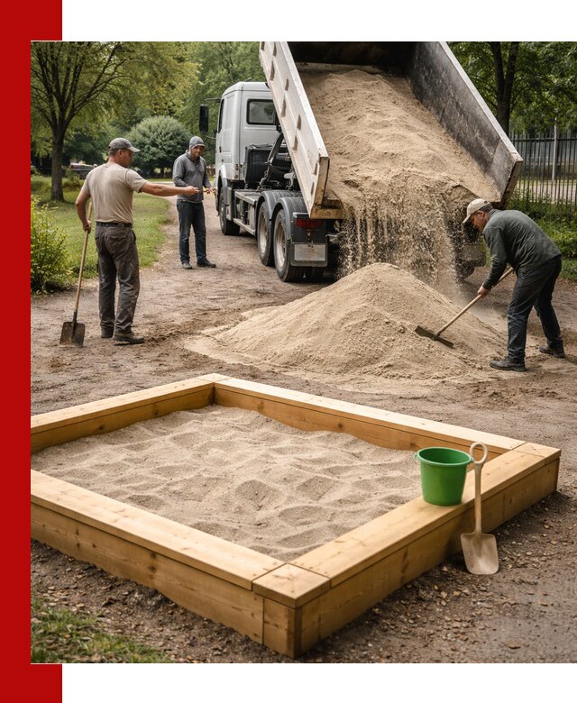 Песок для песочницы с доставкой в Геленджике недорого и чистый