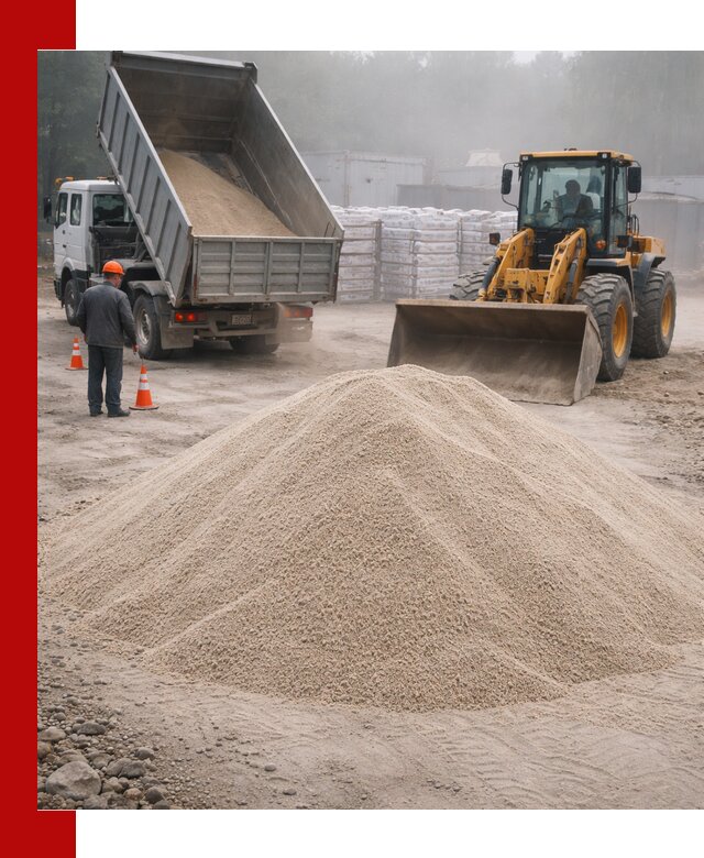 Кварцевый песок фракция 0–8 для стройработ в Геленджике
