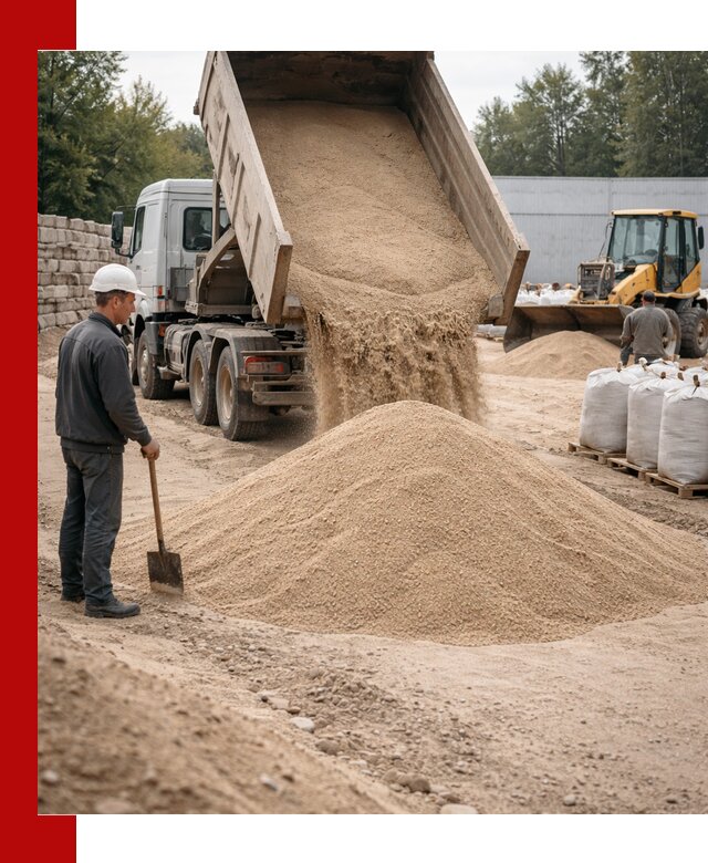 Кварцевый песок фракция 0–3 мм с доставкой в Геленджике
