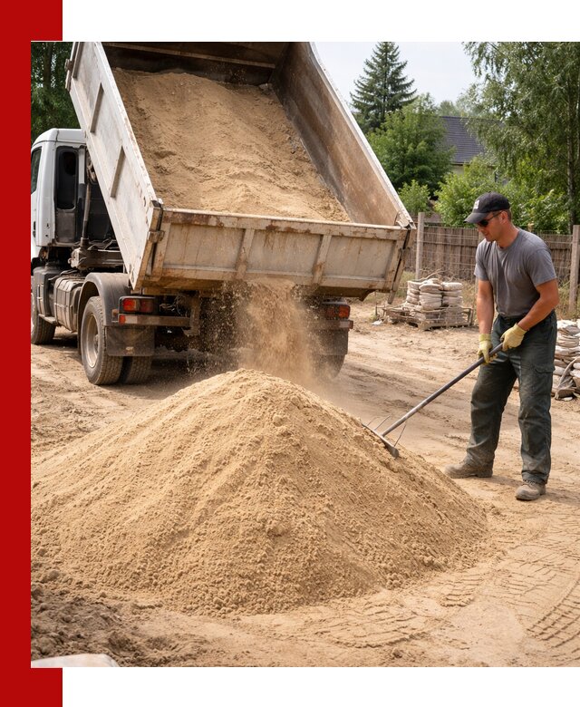 Доставка сухого песка самосвалами в Геленджике