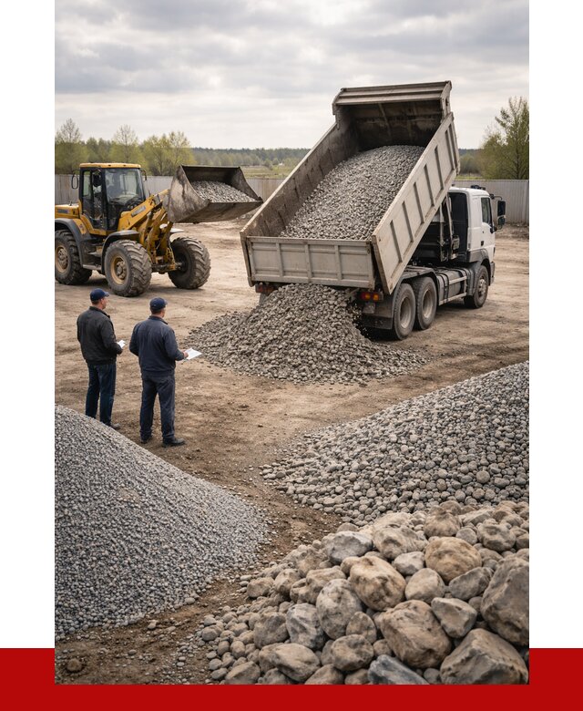 Гравий и камень с доставкой в Геленджике от 4365 р. - ПРОНЕРУДГлн