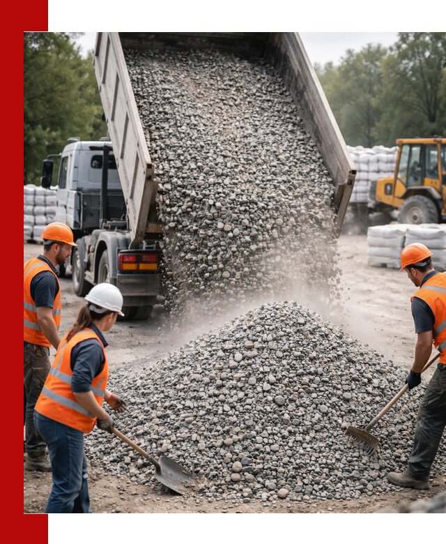 Доставка гравия и камня в Геленджике оптом и в розницу