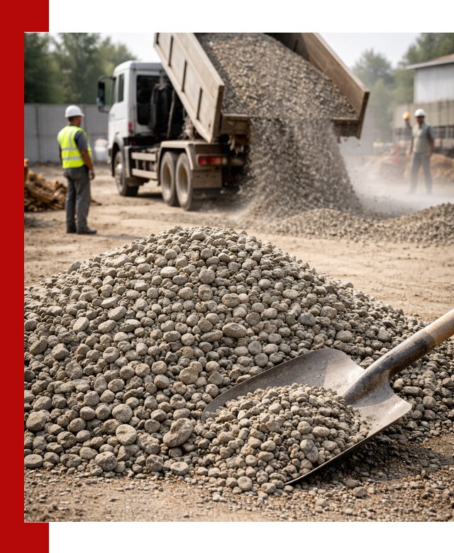 Доставка гравия фракции 20-40 в Геленджике с самосвалами