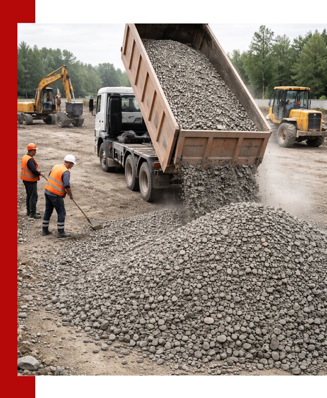 Доставка гравия фракции 40-70 в Геленджике оптом и в розницу