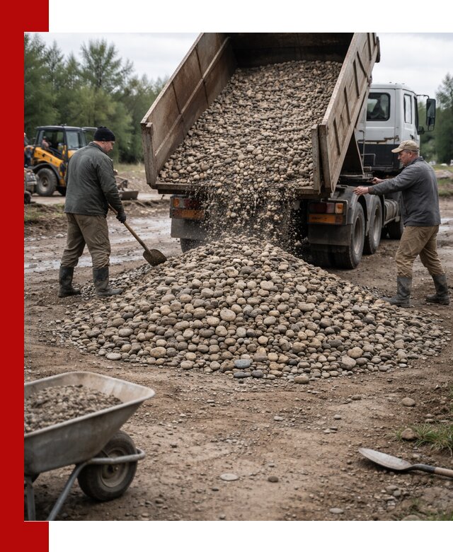 Доставка гальки речной оптом и в розницу в Геленджике