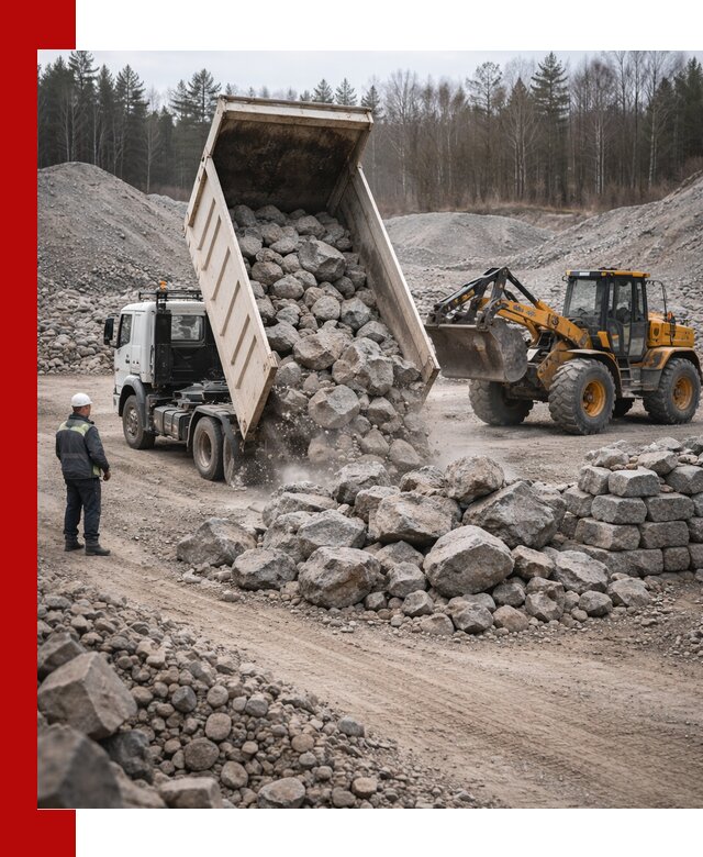 Доставка и продажа бутового гранитного камня в Геленджике