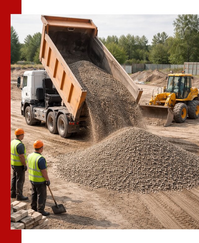 Доставка щебёночно-песчаной смеси ЩПС С7 в Геленджике