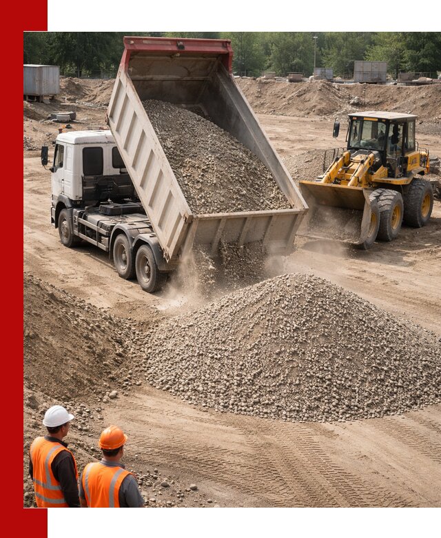 Щебень с песком (ЩГПС С2) с доставкой в Геленджике