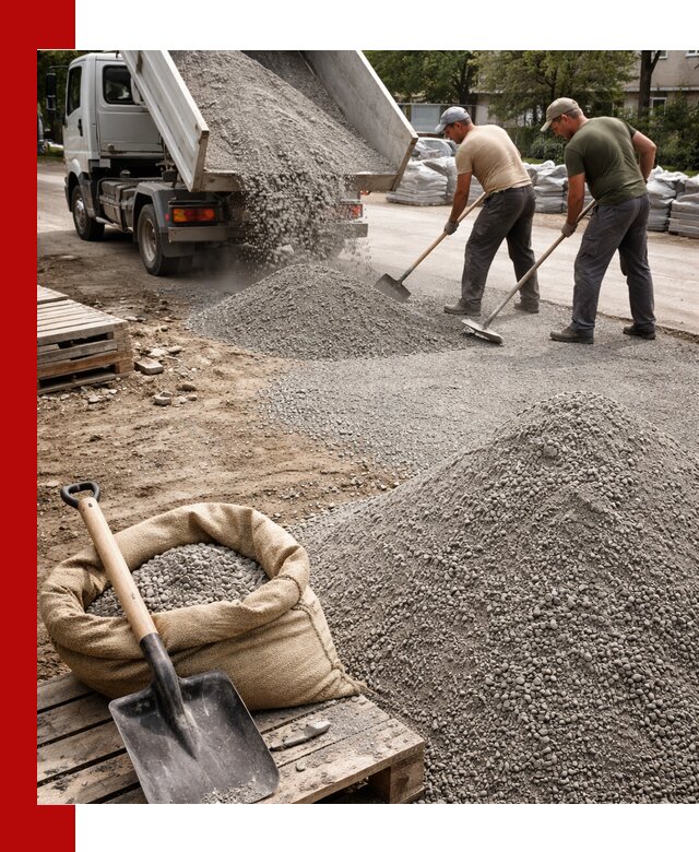 Отсев для тротуарной плитки в Геленджике — доставка и укладка