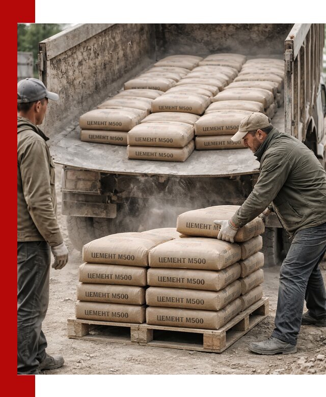 Цемент М500 с доставкой самосвалом в Геленджике