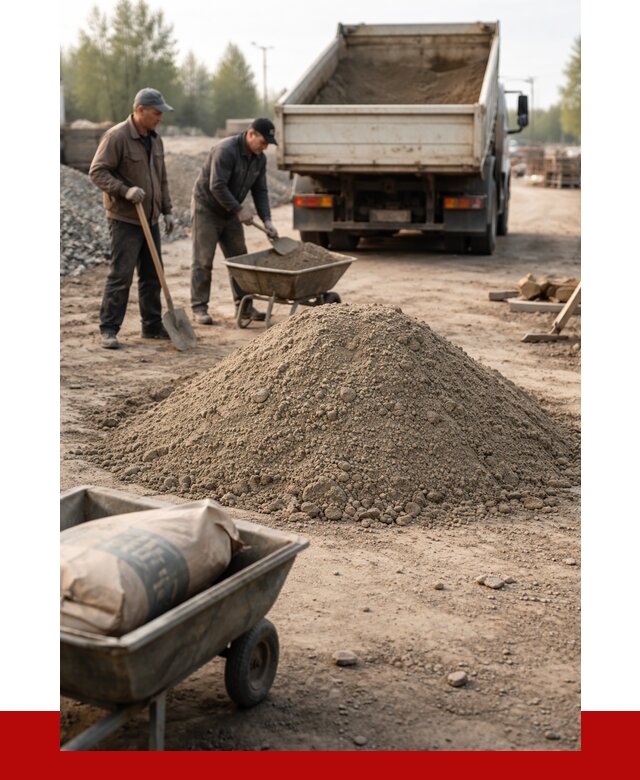 Цементно-песчаная смесь М150 в Геленджике от 4885 р. | ПРОНЕРУДГлн