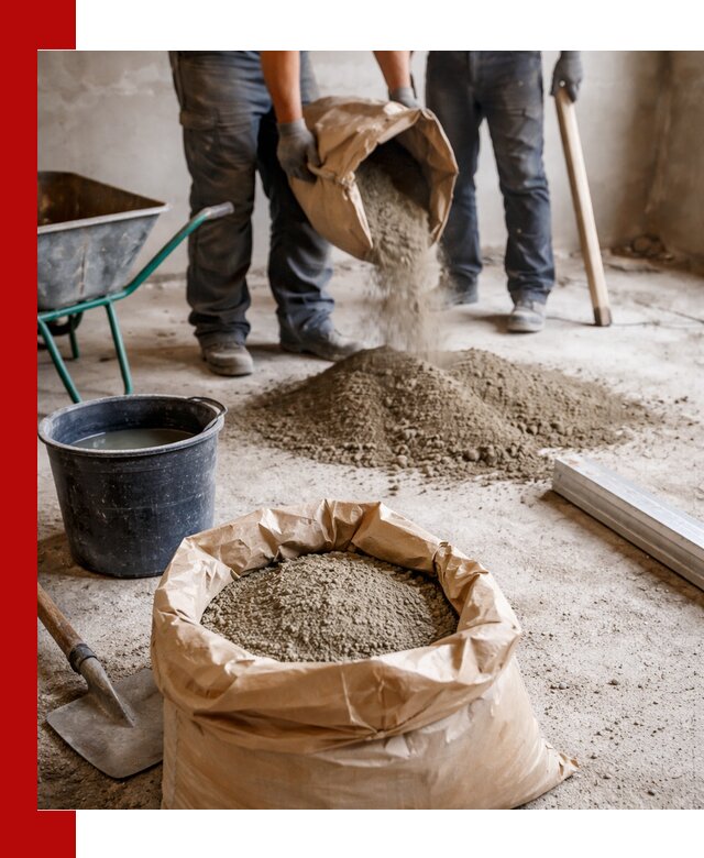 Доставка сухой смеси для стяжки в Геленджике