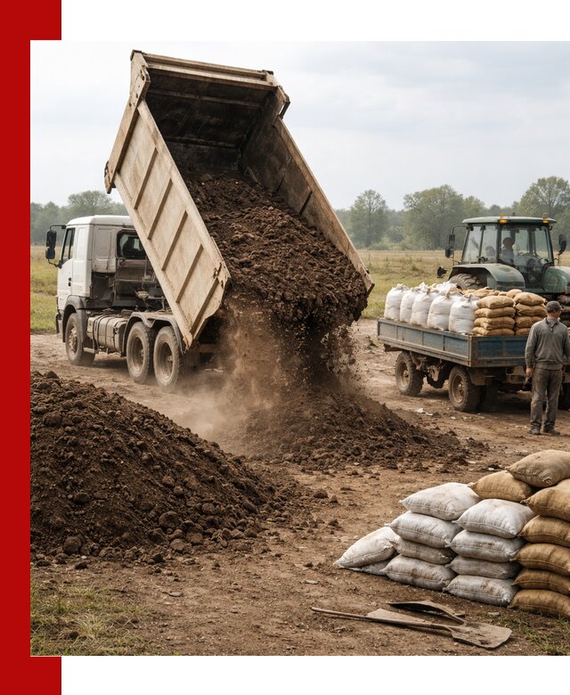 Доставка грунта и удобрений оптом в Геленджике для сельхоз и строительства