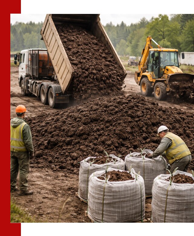 Доставка нейтрального торфа в Геленджике оптом и в розницу