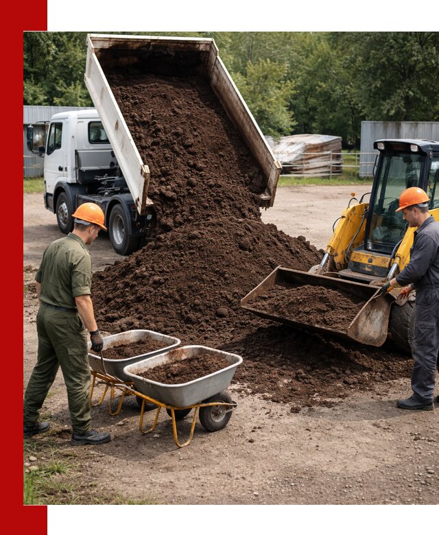 Доставка торфо-земляной смеси в Геленджике для огорода и ландшафта