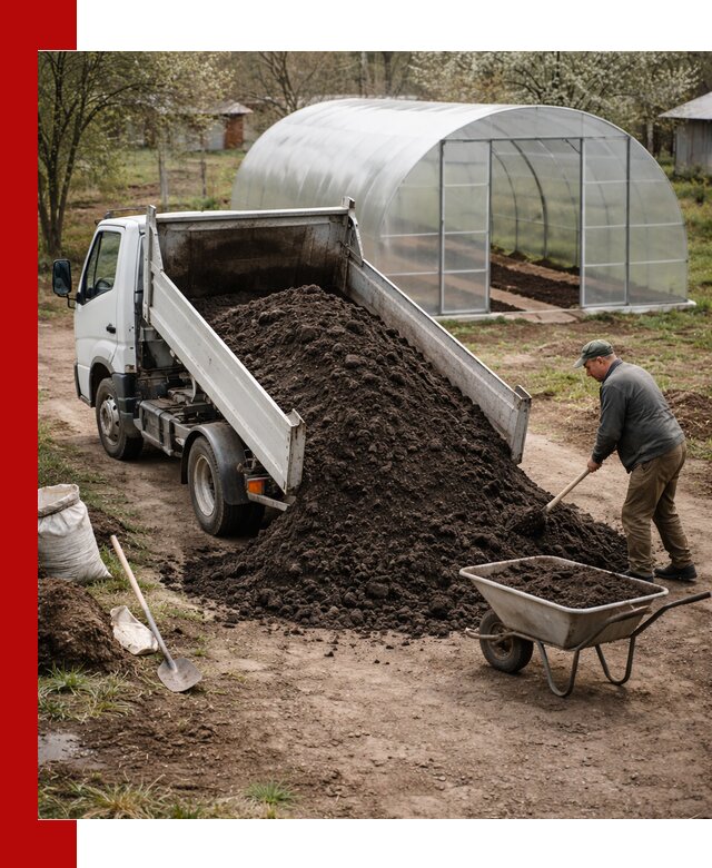 Чернозем для теплицы с доставкой в Геленджике