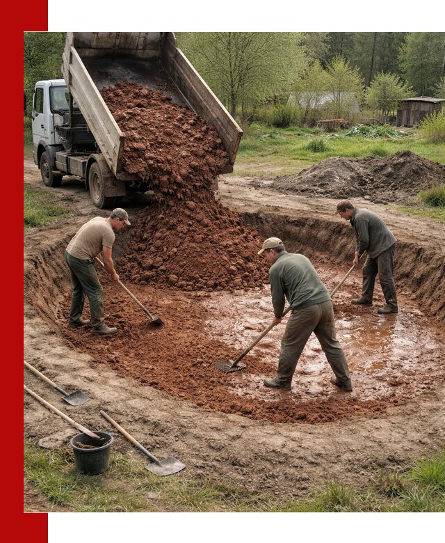 Купить качественную глину для пруда в Геленджике