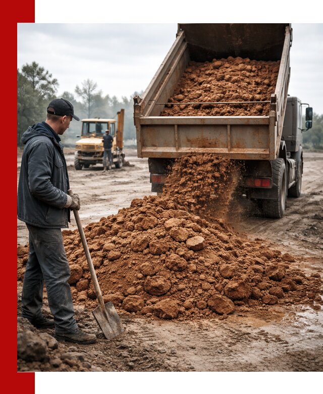 Глина для засыпки в Геленджике с доставкой самосвалами
