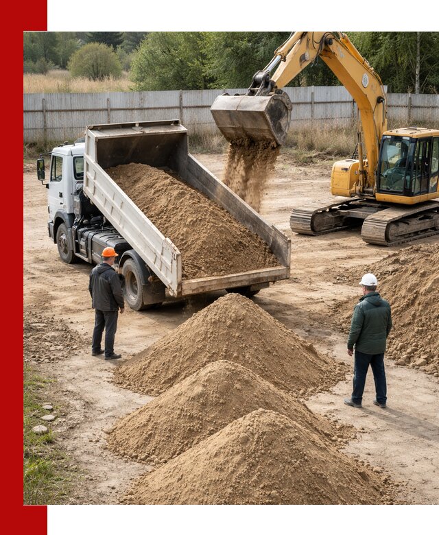 Доставка супеси вагонными и автопартиями в Геленджике
