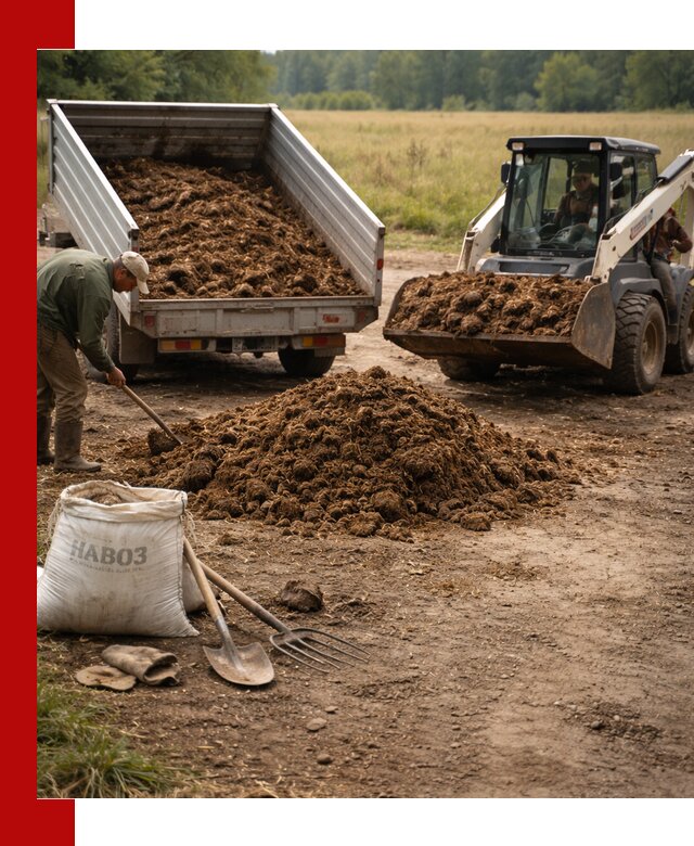 Доставка конского навоза в Геленджике с разгрузкой и доставкой на объект