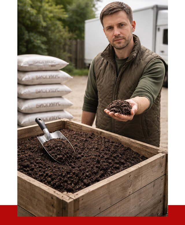 Купить биогумус в Геленджике с доставкой от 8835 р. за куб | ПРОНЕРУДГлн