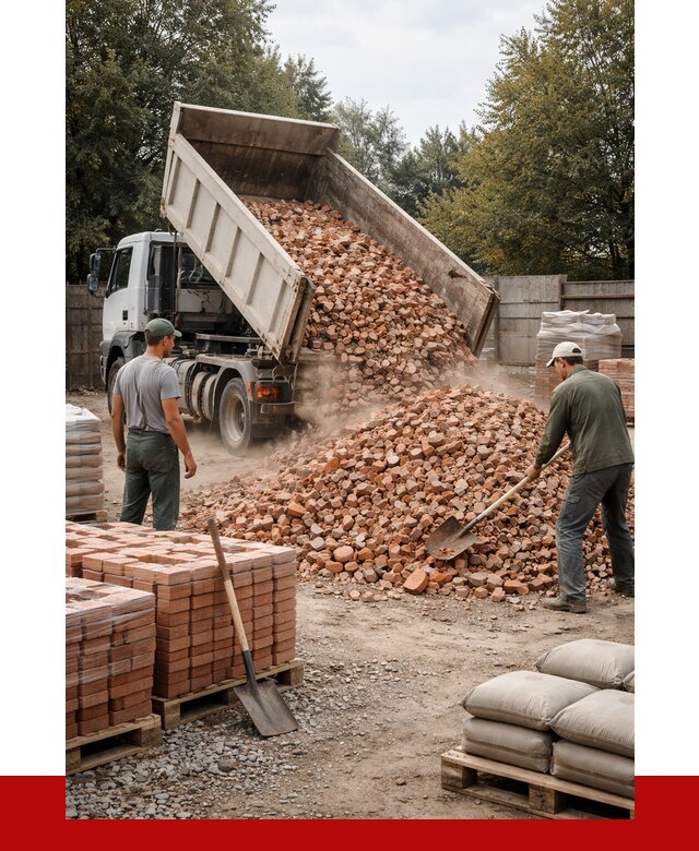 Бой кирпича в Геленджике с доставкой от 4365 руб/куб | ПРОНЕРУДГлн