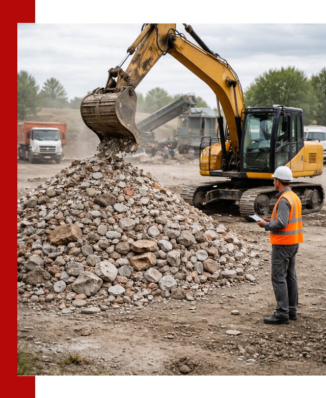Доставка и вывоз строительного боя в Геленджике