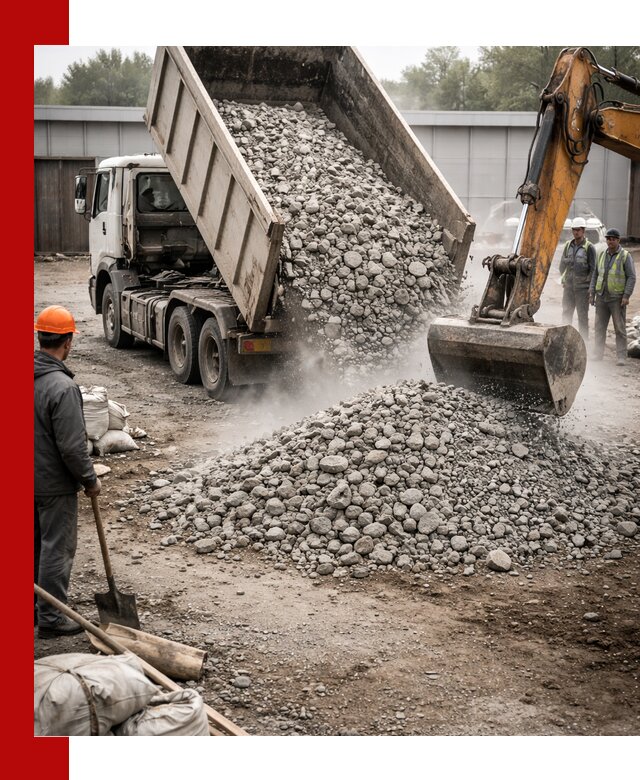 Доставка дробленого бетона в Геленджике оптом и в розницу