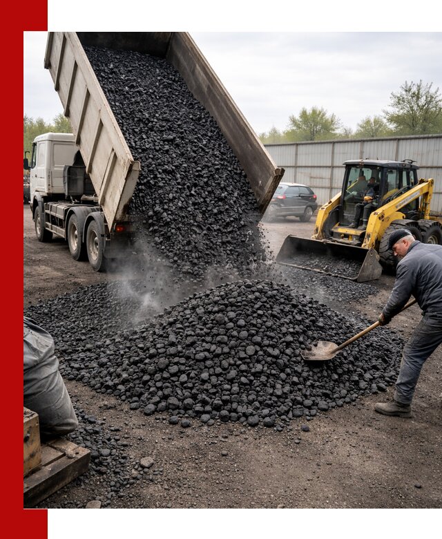 Доставка угля орех в Геленджике оптом и в розницу